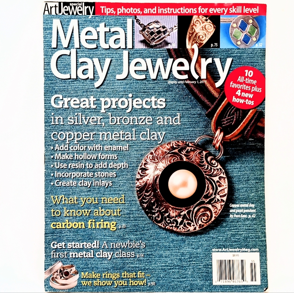 Art Jewelry Special, Metal Clay Jewelry,  Silver, Bronze & Copper Projects 2010